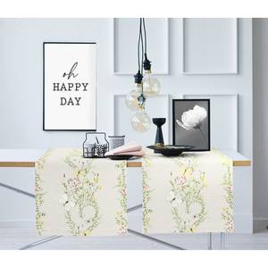 Chemin de table 6400 Coton - Beige / Vert