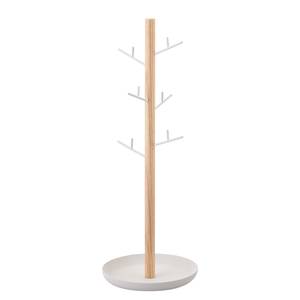 Arbre à bijoux avec 6 branches et socle Acier / Frêne - Blanc