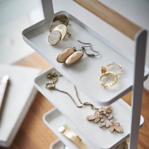 Support à bijoux et accessoires Tosca Acier / Frêne - Blanc