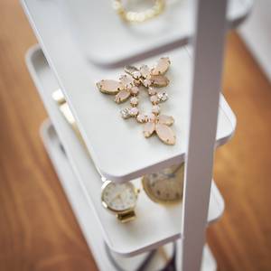 Support à bijoux et accessoires Tosca Acier / Frêne - Blanc