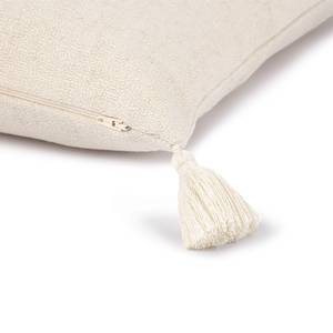 Federa per cuscino Boho I Tessuto misto - Bianco