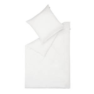 Parure de lit Pure Coton - Blanc - 155 x 220 cm + oreiller 80 x 80 cm