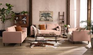 2-Sitzer Sofa LAONA Samt Vaia: Rosa