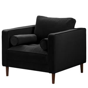 Fauteuil LAONA Velours Vaia: Noir