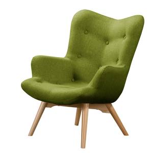 Fauteuil BRAZIL Tissu Ondria: Vert vieilli - Sans repose-pieds