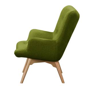 Fauteuil BRAZIL Geweven stof Ondria: Antiek groen - Zonder hocker