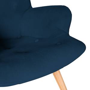 Fauteuil BRAZIL Velours Vaia: Donkerblauw - Zonder hocker