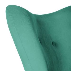 Fauteuil BRAZIL Velours Vaia: Turquoise - Sans repose-pieds