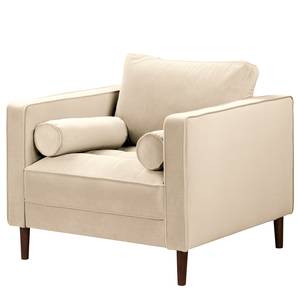 Fauteuil LAONA Velours Vaia: Crème