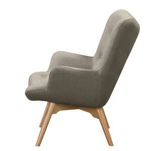 Fauteuil BRAZIL Geweven stof Ondria: Grijs - Zonder hocker