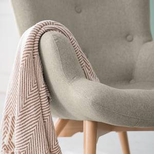 Fauteuil BRAZIL Tissu Ondria: Gris - Sans repose-pieds