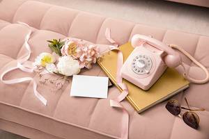 Banquette LAONA Velours Vaia: Rose