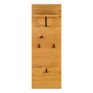 Porte-manteau mural Nozza Placage en bois véritable - Chêne / Noir