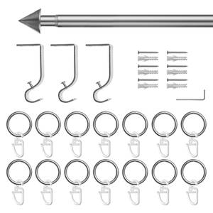 Tringle à rideau Kegel I (extensible) Acier galvanisé - Argenté mat