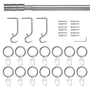 Tringle à rideau Zylinder (extensible) Acier galvanisé - Argenté mat