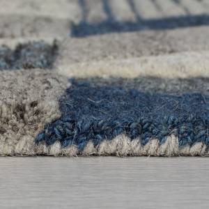 Wollen vloerkleed Asher wol - blauw - 120 x 170 cm