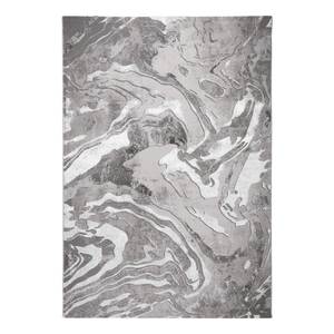 Kurzflorteppich Marbled Polypropylene - Silber - 120 x 170 cm
