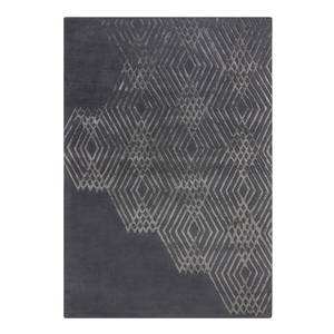 Wollteppich Diamonds Wolle - Grau - 120 x 170 cm
