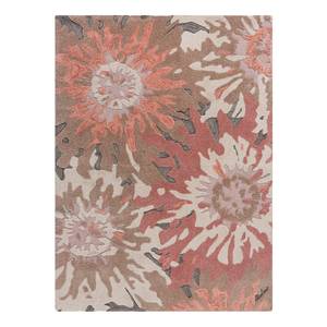 Laagpolig vloerkleed Soft Floral polyester - Terracotta - 120 x 170 cm
