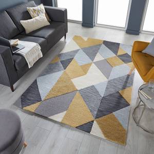 Tapis Icon Geometric Polyester - Ocre - 160 x 230 cm