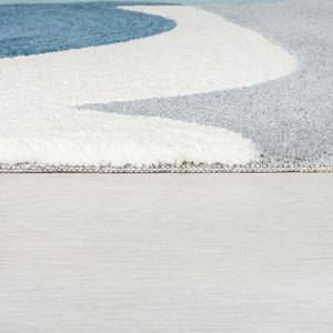 Laagpolig vloerkleed Retro Floral polyester - Blauw - 160 x 230 cm