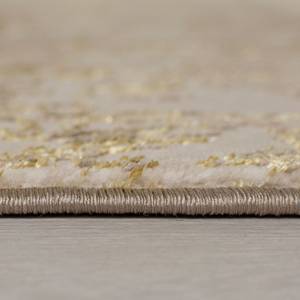 Laagpolig vloerkleed Arissa polypropeen - goudkleurig - 80 x 300 cm