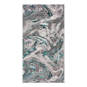 Laagpolig vloerkleed Marbled polypropeen - Turquoise - 120 x 170 cm