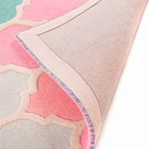 Tapis Rosella Laine - Rose / Bleu