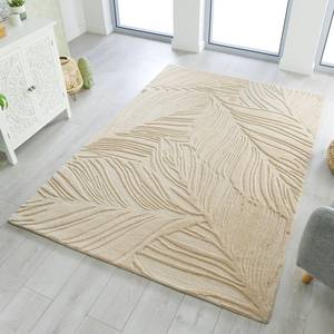 Wollteppich Lino Leaf Wolle - Creme - 160 x 230 cm