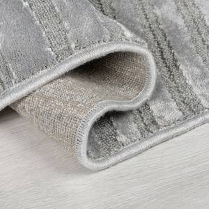 Laagpolig vloerkleed Channel viscose - Zilver - 160 x 230 cm