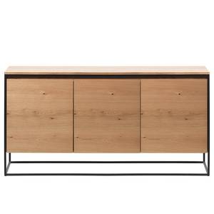 Sideboard Ratho Echtholzfurnier / Metall - Eiche