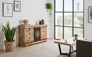 Sideboard Keywest Mango massiv - Mango / Schwarz