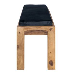 Banquette Yoga Sheesham massif / Polyester - Naturel / Noir