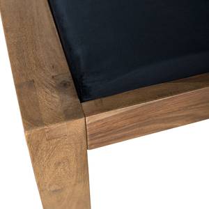 Banquette Yoga Sheesham massif / Polyester - Naturel / Noir