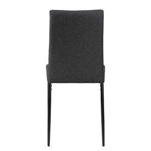 Gestoffeerde stoel Domenica I (4 stuk) geweven stof/ijzer - grijs/zwart
