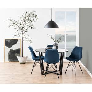 Sedia per sala da pranzo Bonito (2) Velluto / Ferro - Nero - Color blu marino