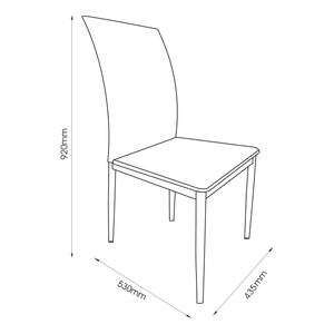 Gestoffeerde stoel Domenica II (4 stuk) Wit