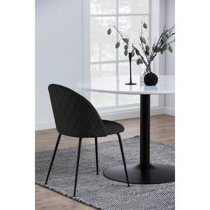 Chaises capitonnées Luray lot de 2 Noir