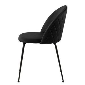 Chaises capitonnées Luray lot de 2 Noir