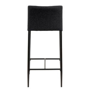 Chaises de bar Domenica (lot de 2) Tissu / Fer - Anthracite / Noir