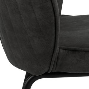 Chaises capitonnées Koppal I (lot de 2) Noir vintage