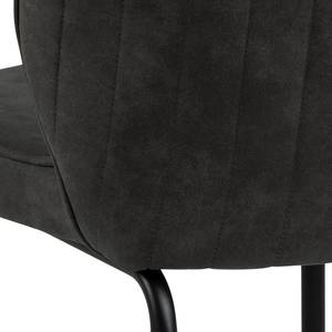 Chaises capitonnées Koppal I (lot de 2) Noir vintage