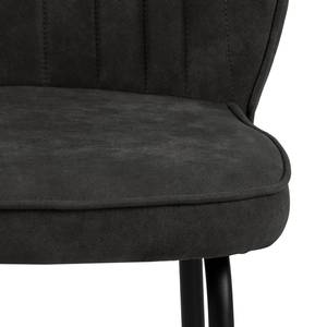 Chaises capitonnées Koppal I (lot de 2) Noir vintage