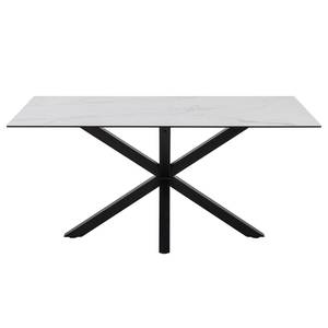 Table Holcot rectangle Imitation marbre blanc - Largeur : 160 cm