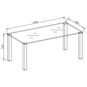 Eettafel Lynch Breedte: 180 cm