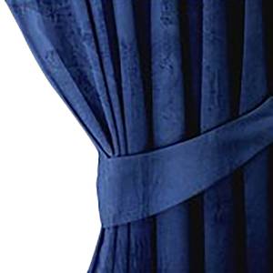 Gordijn Velvet polyester - Donkerblauw - 140 x 270 cm