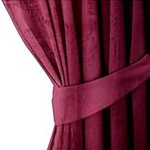 Gordijn Velvet polyester - Wijnrood - 140 x 270 cm