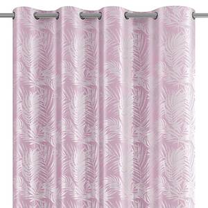 Ösenvorhang Velvet Leaves Polyester - Pink