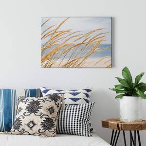 Impression sur toile Strand Dune Grass Polyester PVC / Épicéa - Bleu  / Beige