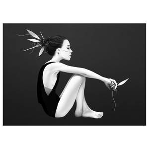 Afbeelding Japanese Skyling polyester PVC/sparrenhout - wit/zwart